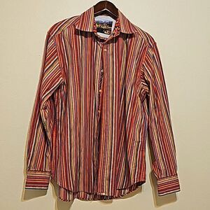Robert Graham multicolor, stripped shirt size large.